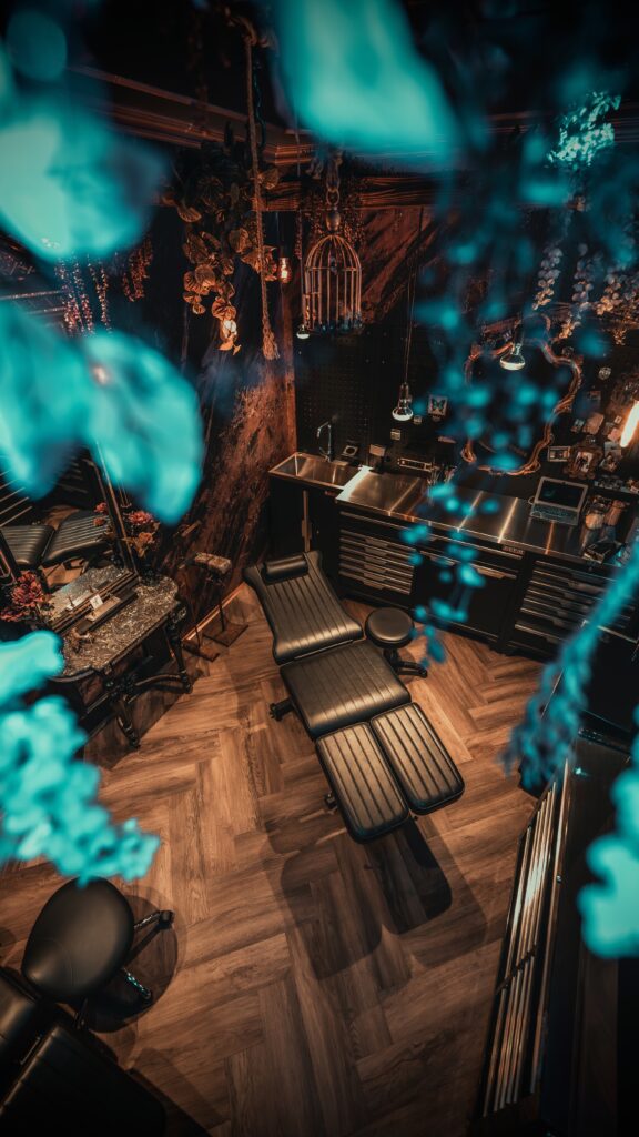 Estudio de tatuajes Woodpecker INKsbruck en Innsbruck, área de entrada