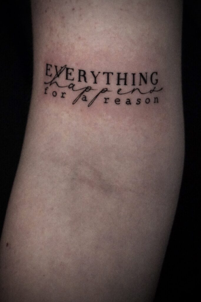 Fineline Schrift Tattoo Innsbruck Lettering