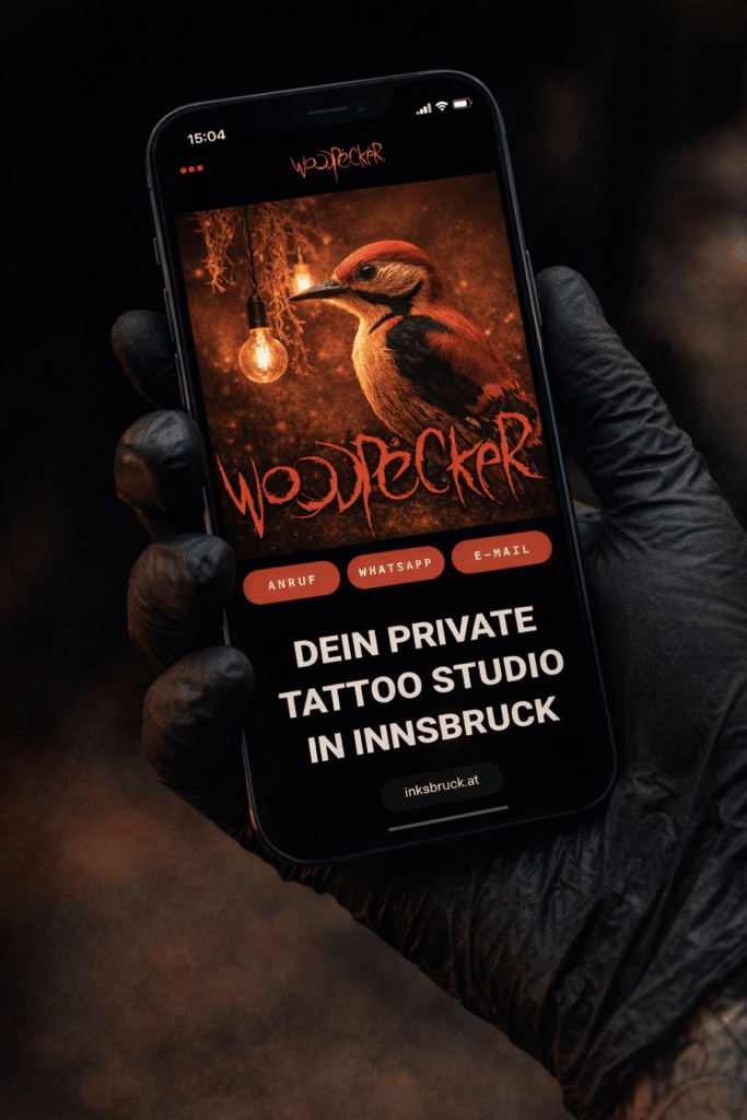 Tattoo Termine ganz leicht vereinbaren im Woodpecker Tattoo Studio in Innsbruck