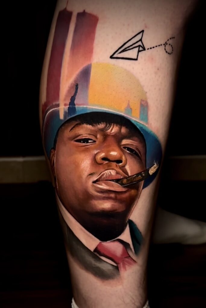 Farbiges Portrait Tattoo gestochen im Woodpecker Tattoo-Studio in Innsbruck in Tirol